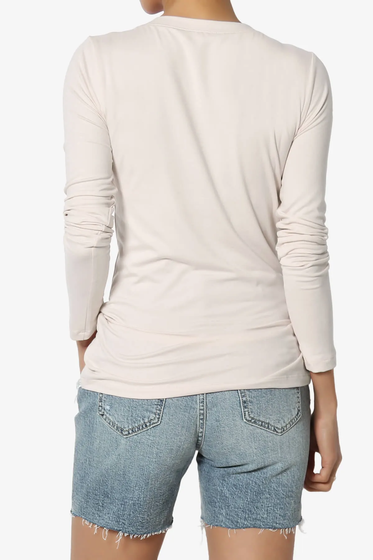 Gaia Microfiber V-Neck Long Sleeve T-Shirt