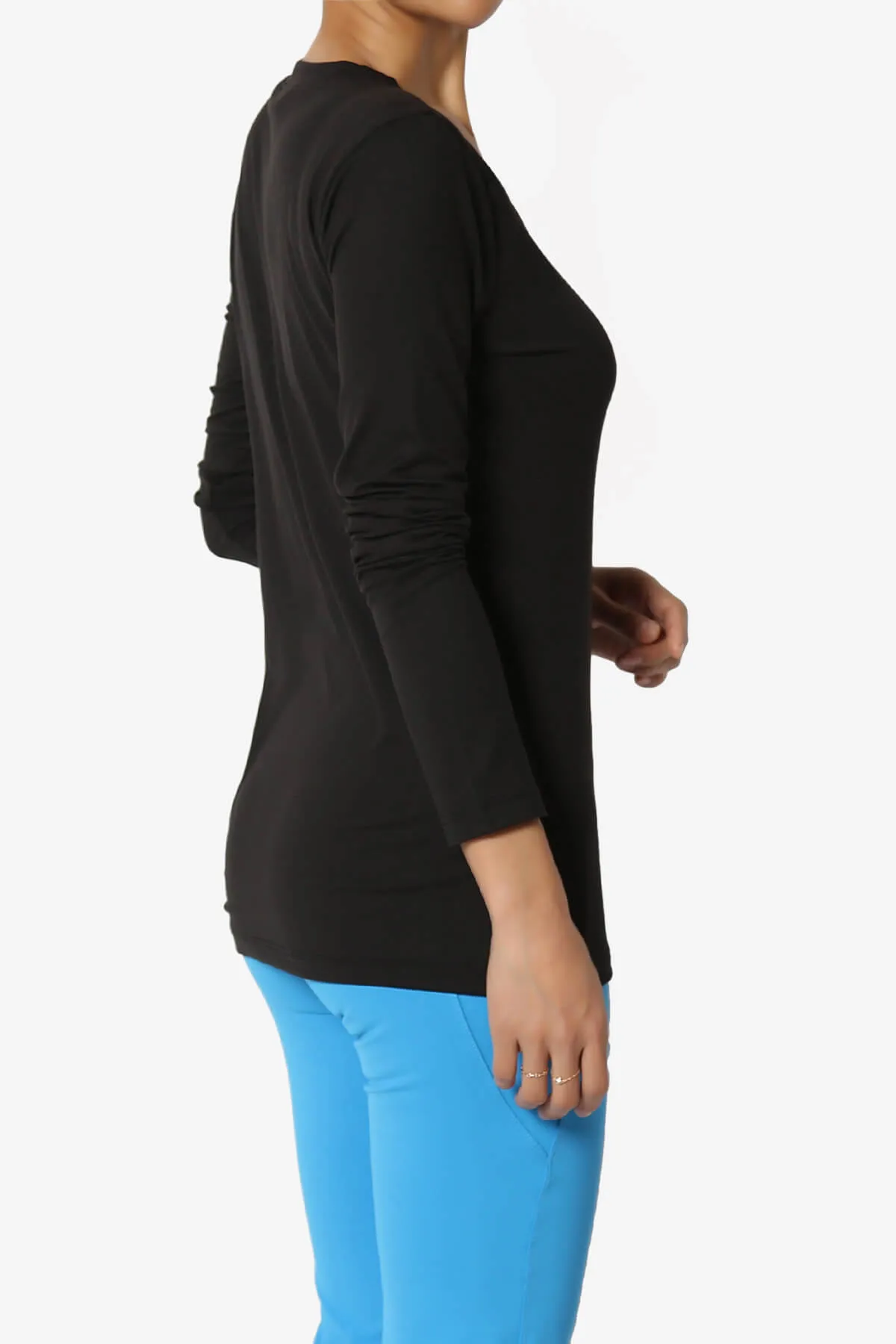 Gaia Microfiber V-Neck Long Sleeve T-Shirt