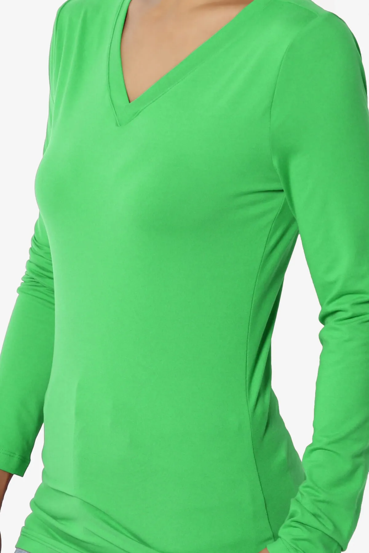 Gaia Microfiber V-Neck Long Sleeve T-Shirt