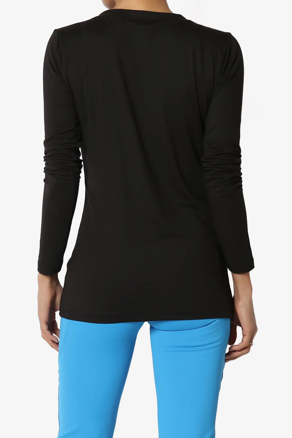 Gaia Microfiber V-Neck Long Sleeve T-Shirt