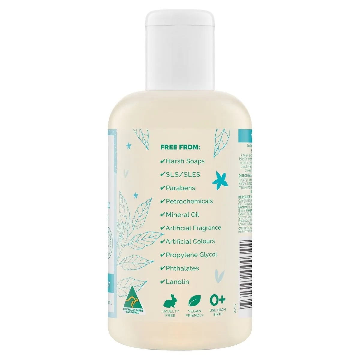 Gaia Natural Baby Hair & Body Wash 200mL