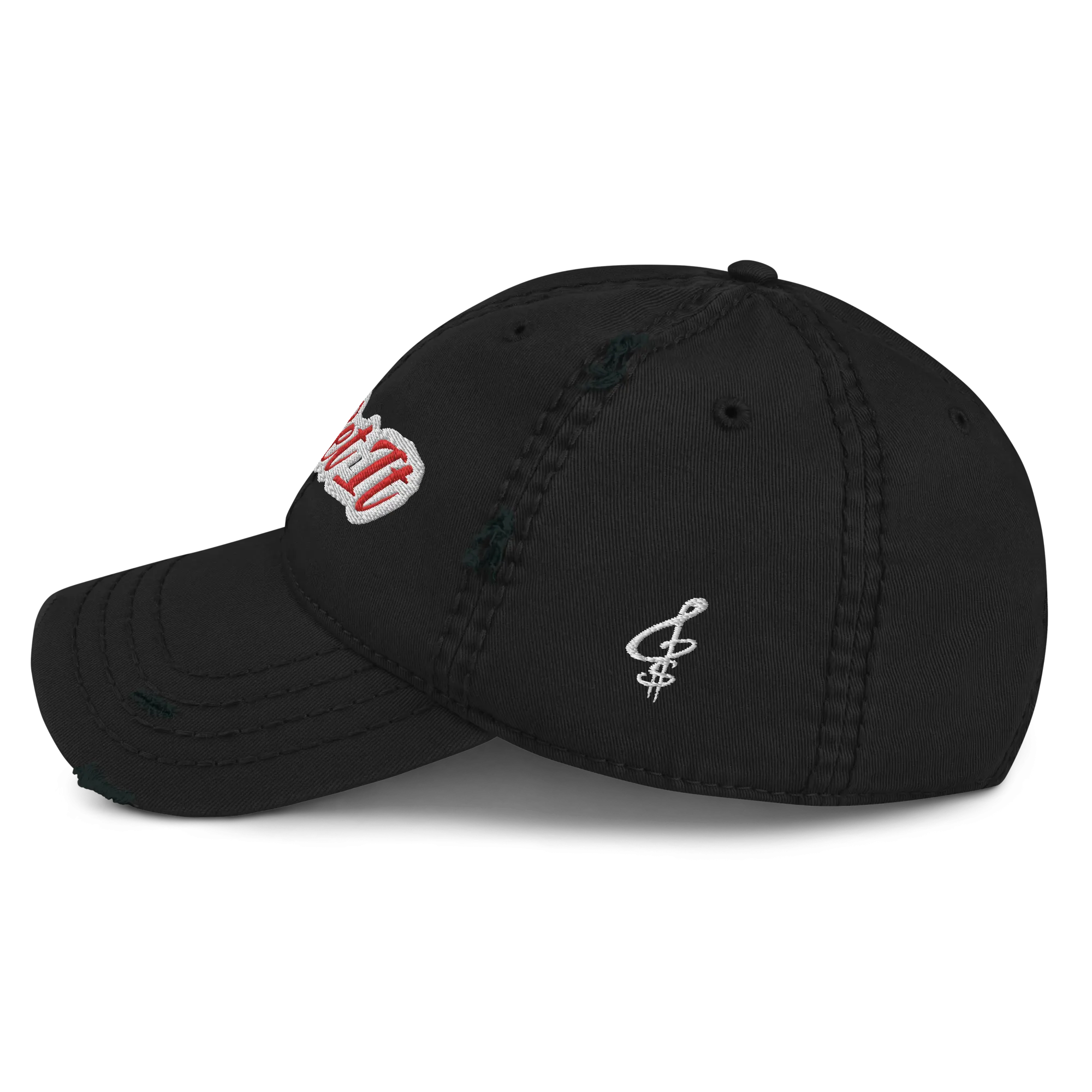 G.G. Red Script Distressed Dad Hat (Multiple Flavors)
