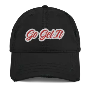 G.G. Red Script Distressed Dad Hat (Multiple Flavors)