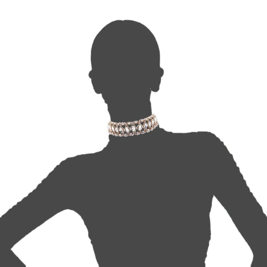 Gold Plated Diamond Studded Choker