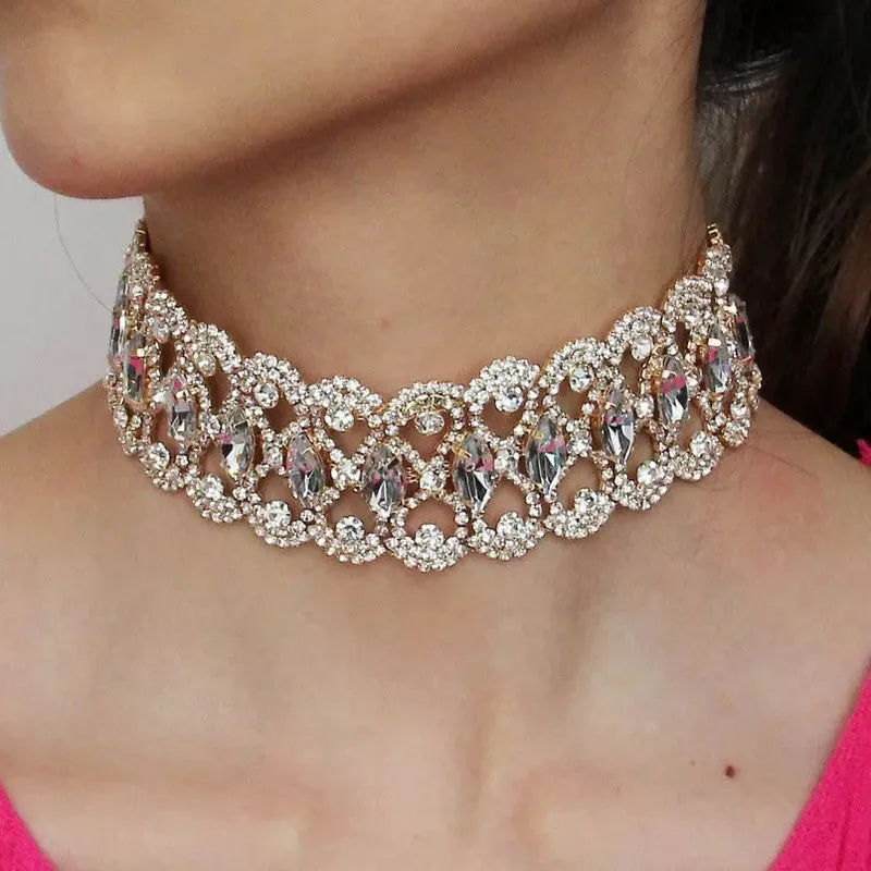 Gold Plated Diamond Studded Choker