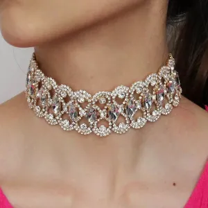 Gold Plated Diamond Studded Choker