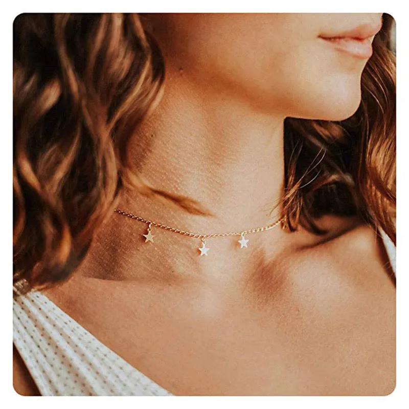 Gold Plated Stars Necklace
