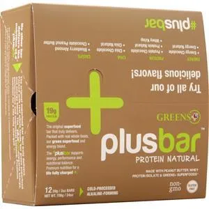Greens Plus Plus Bar Protein Natural 12 bars