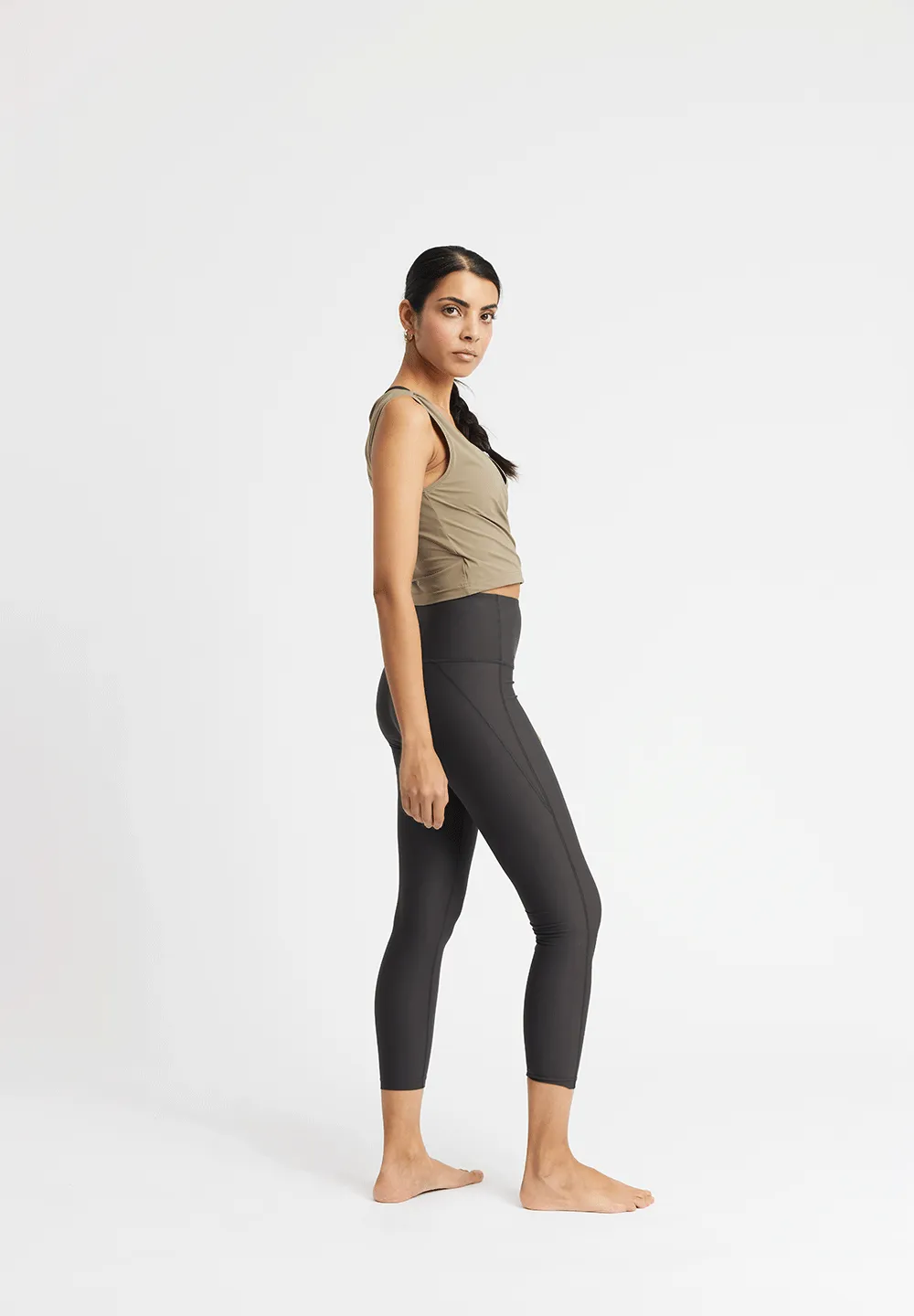 High Waist Tight Bea - almost black