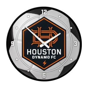Houston Dynamo: Soccer Ball - Modern Disc Wall Clock