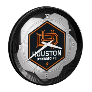 Houston Dynamo: Soccer Ball - Ribbed Frame Wall Clock