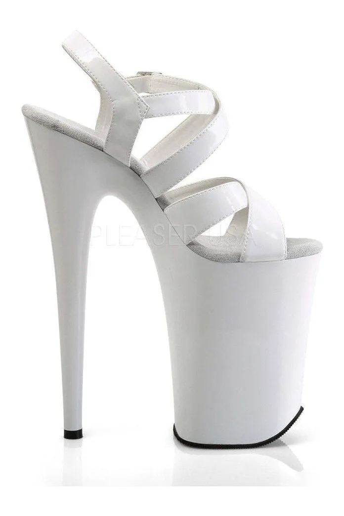 INFINITY-997 Platform Sandals | White Patent