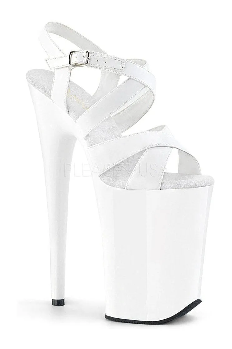 INFINITY-997 Platform Sandals | White Patent