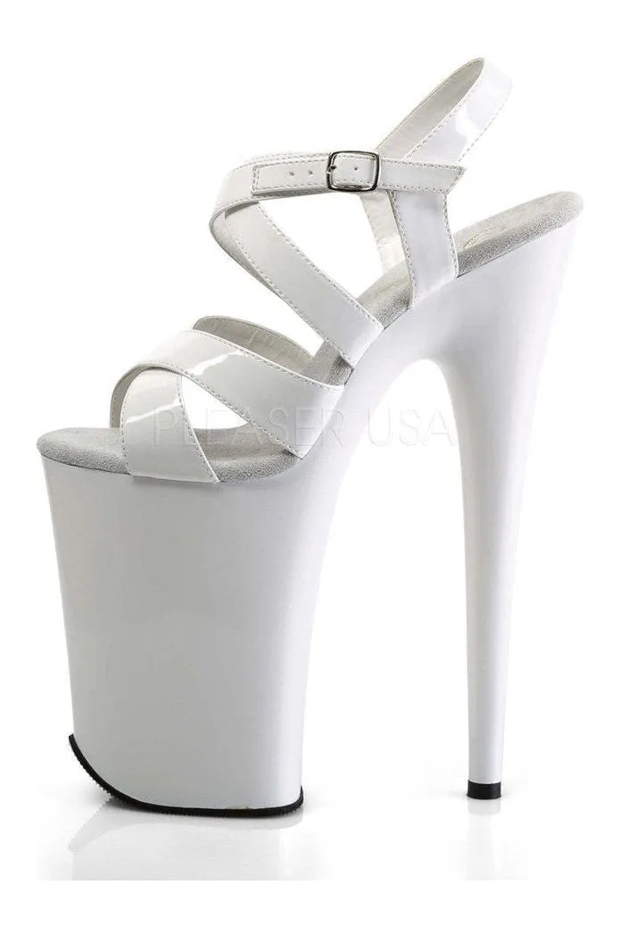 INFINITY-997 Platform Sandals | White Patent