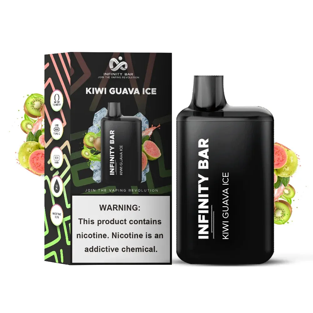 INFINITY DISPOSABLE VAPE KIWI GUAVA ICE  5000 PUFF 3.5 %