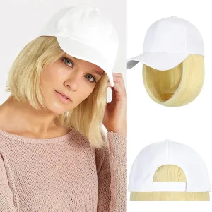 Ins Hot Baseball Cap with 14'' Hair Extensions Adjustable Wig