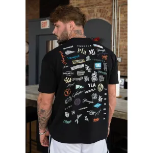 INSTOCK-YOUNG LA summer full back print short-sleeved men's loose
