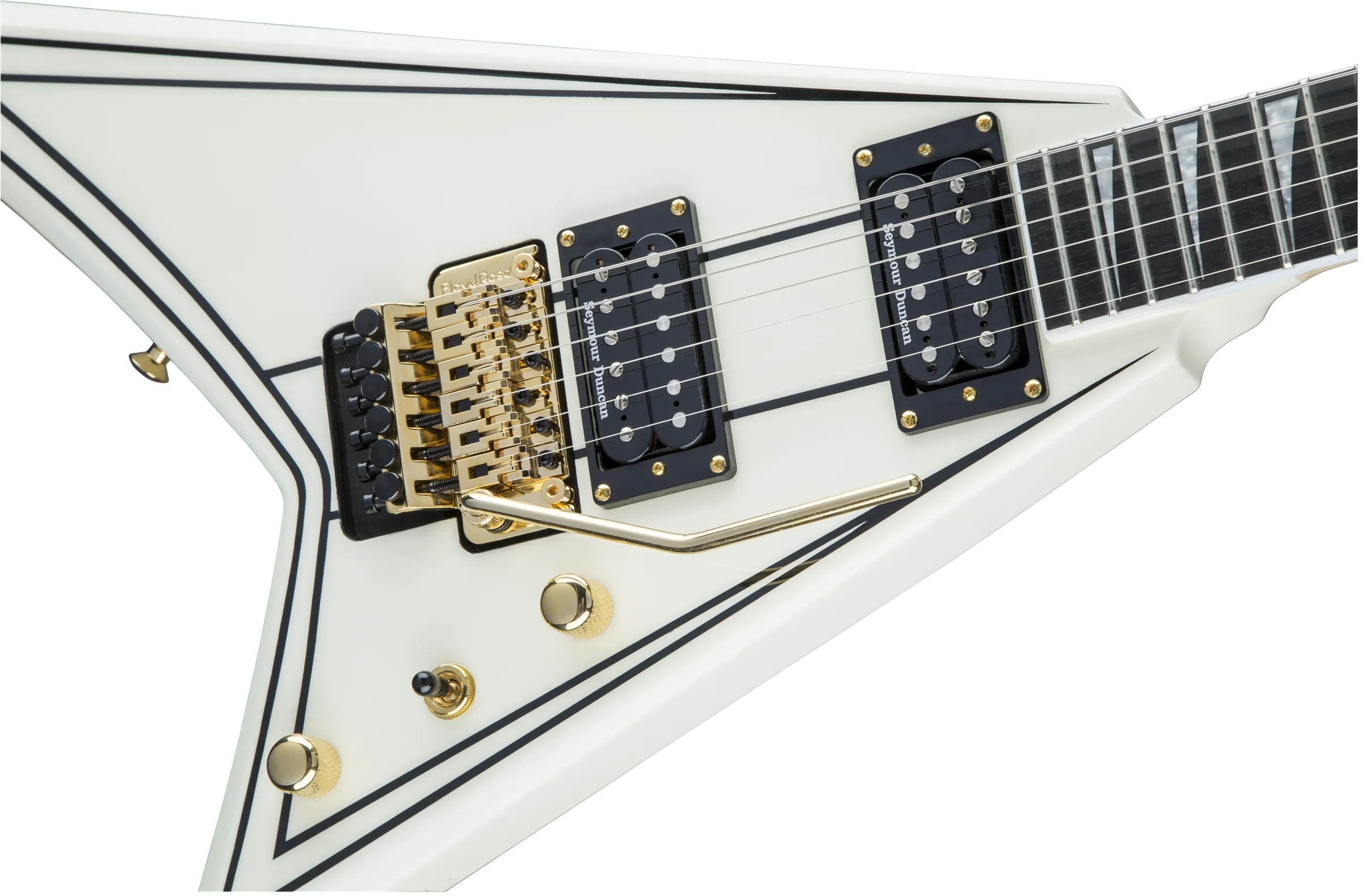 Jackson Pro Series Rhoads RR3, Ebony Fingerboard, Ivory with Black Pinstripes