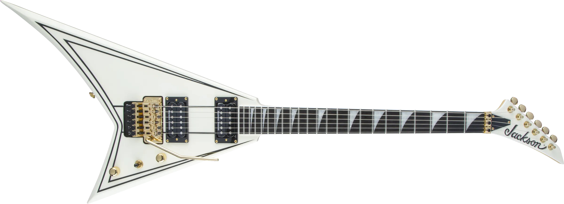 Jackson Pro Series Rhoads RR3, Ebony Fingerboard, Ivory with Black Pinstripes