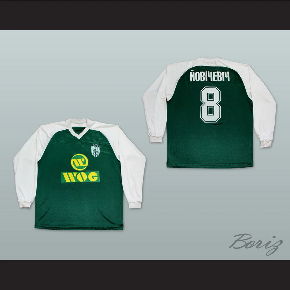 Jovicevic 8 FC Karpaty Lviv Ukraine Green Long Sleeve Soccer Jersey
