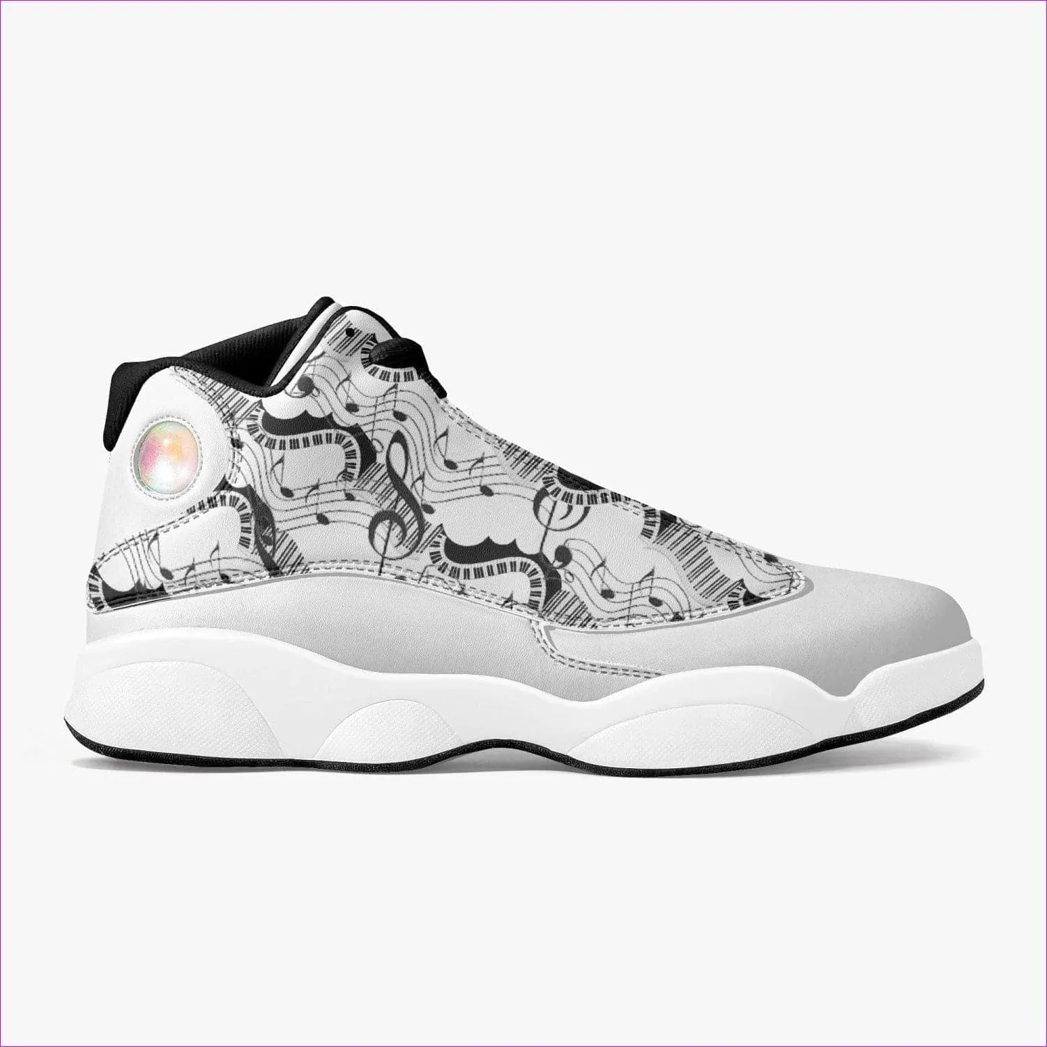 Keys High-Top Leather Basketball Sneakers
