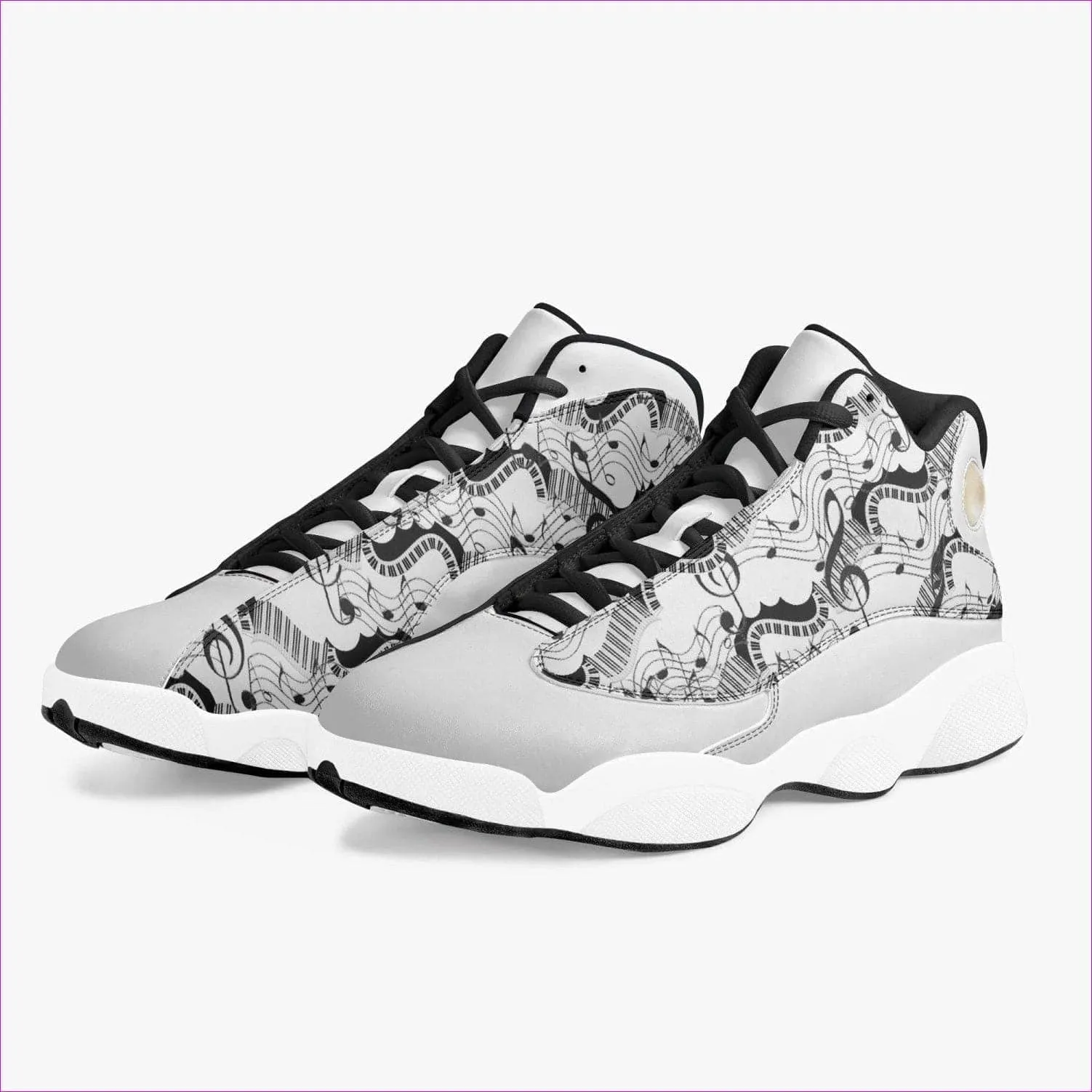 Keys High-Top Leather Basketball Sneakers