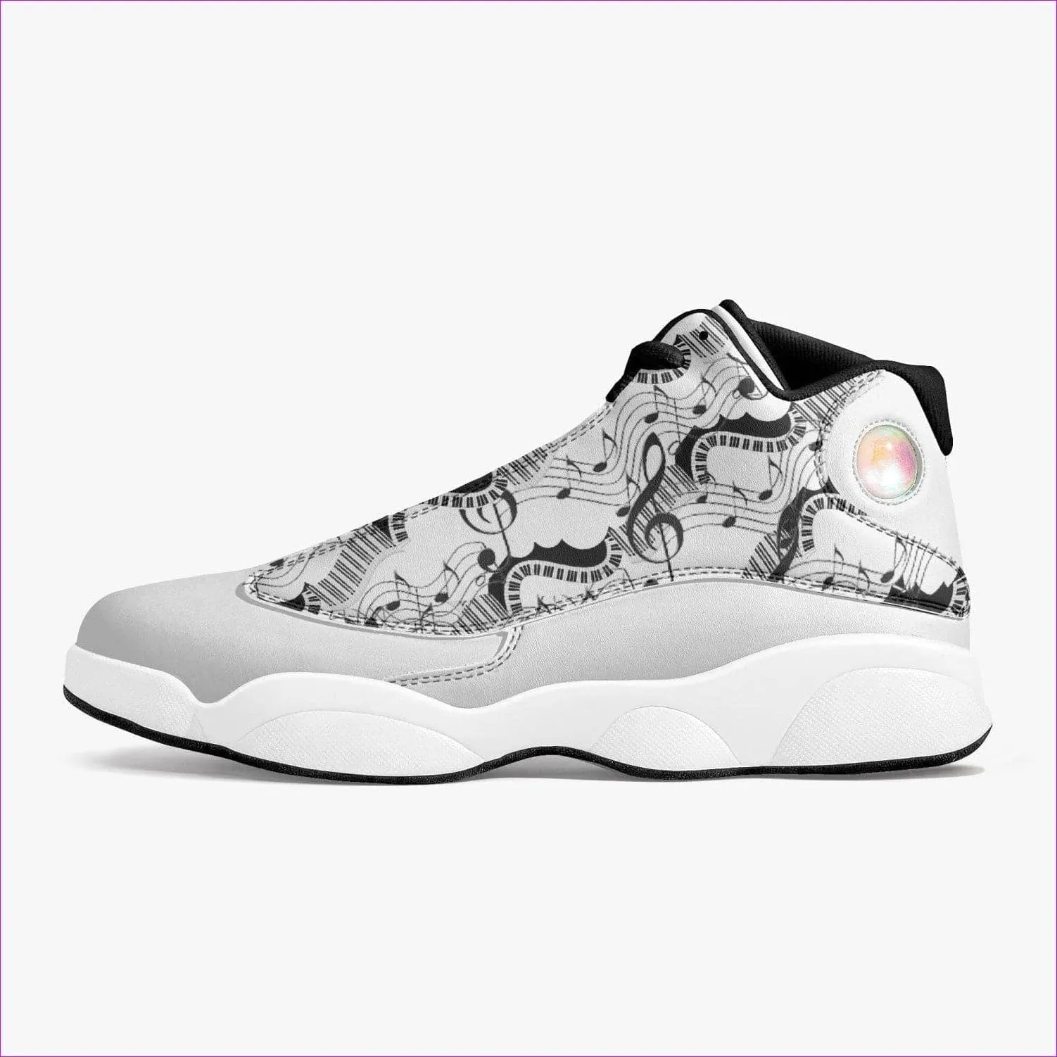 Keys High-Top Leather Basketball Sneakers
