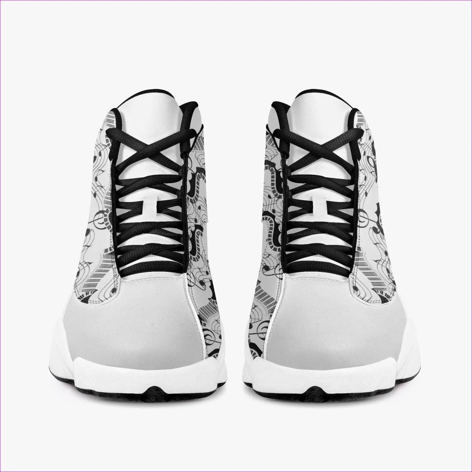 Keys High-Top Leather Basketball Sneakers