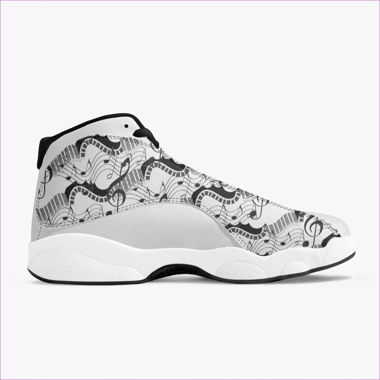 Keys High-Top Leather Basketball Sneakers