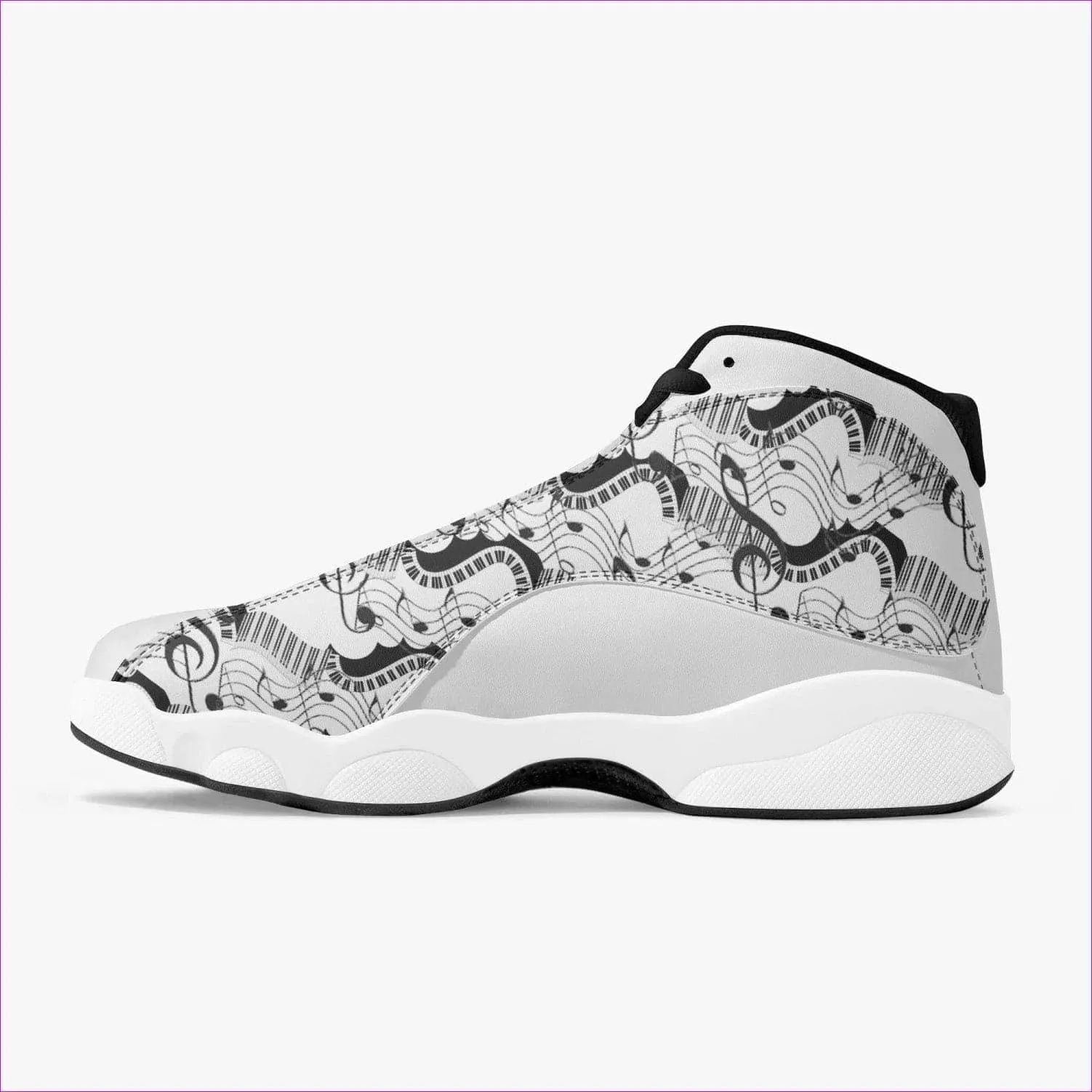 Keys High-Top Leather Basketball Sneakers