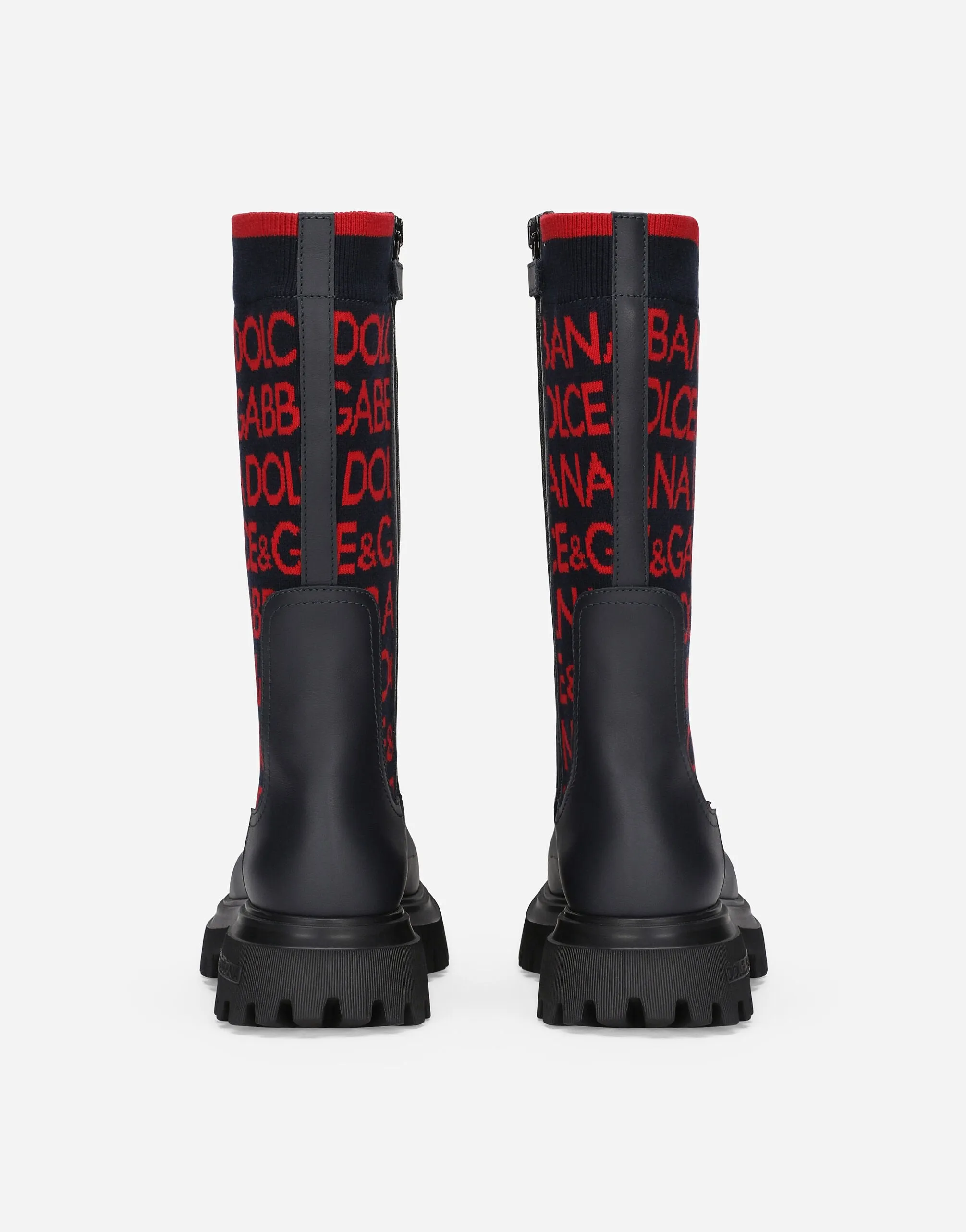 Knit Boots With Dolce&Gabbana Logo