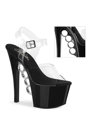 KNUCKS-708 Exotic Sandal | Clear Vinyl