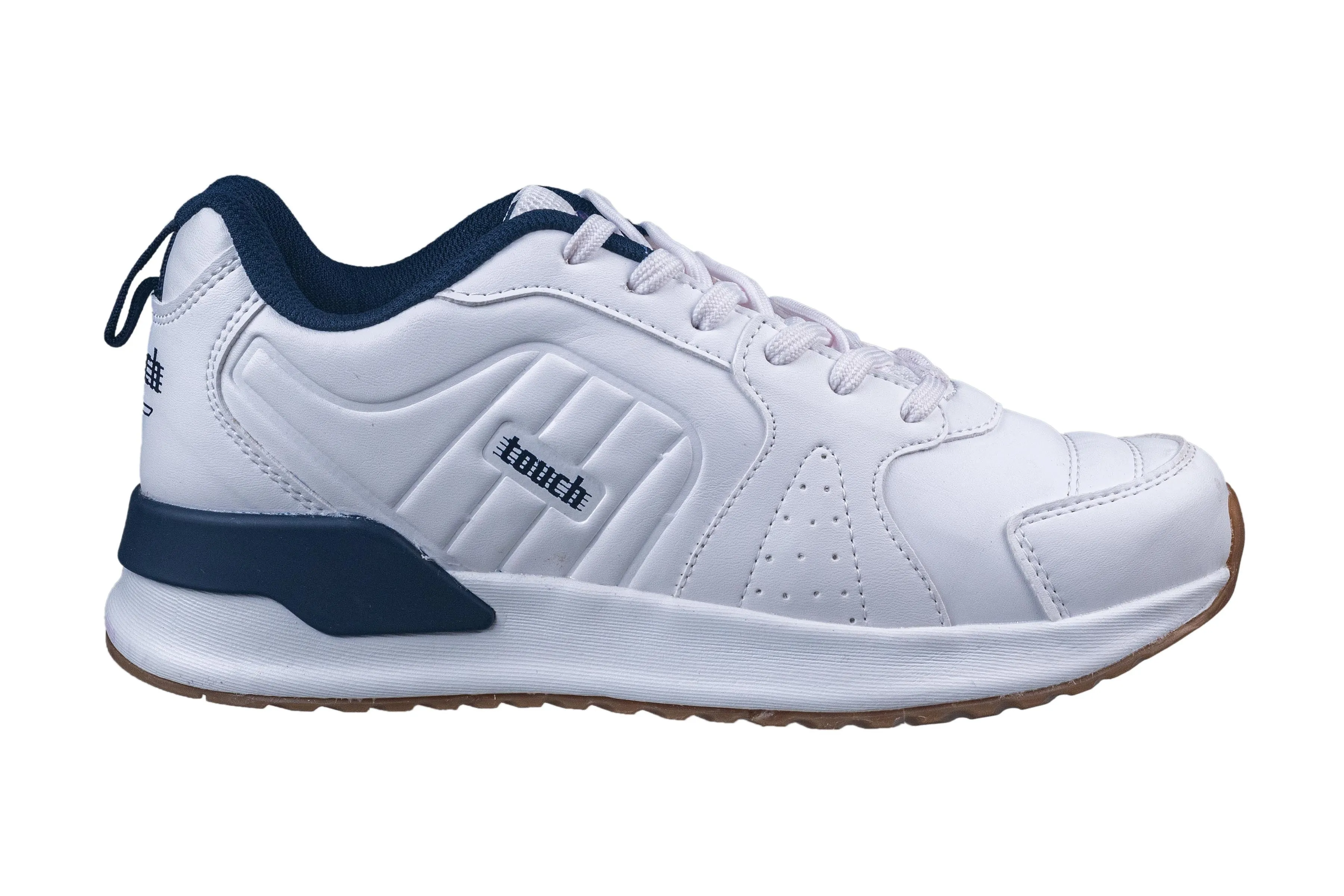 Lakhani Gents White / Navy Sports Shoe