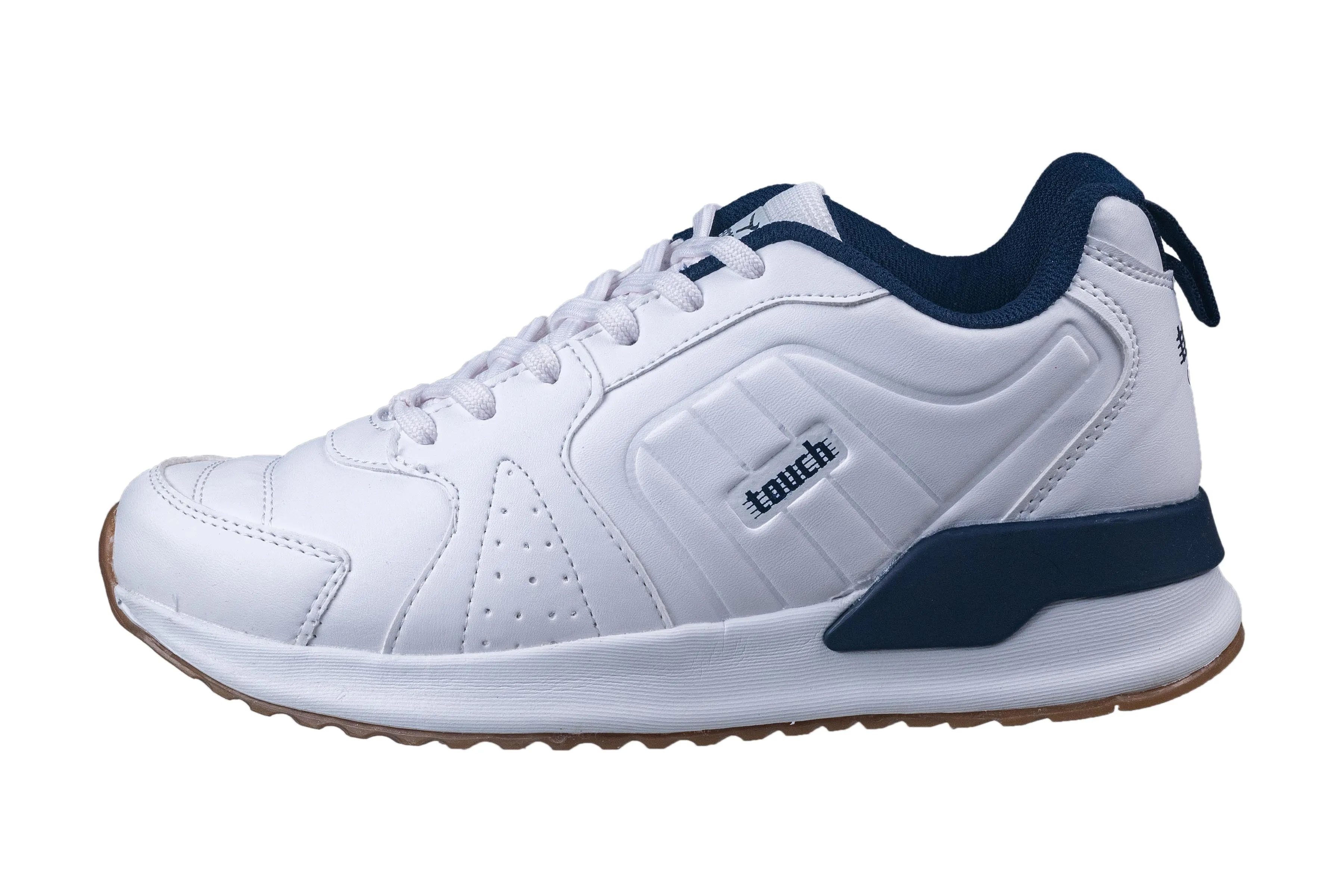 Lakhani Gents White / Navy Sports Shoe