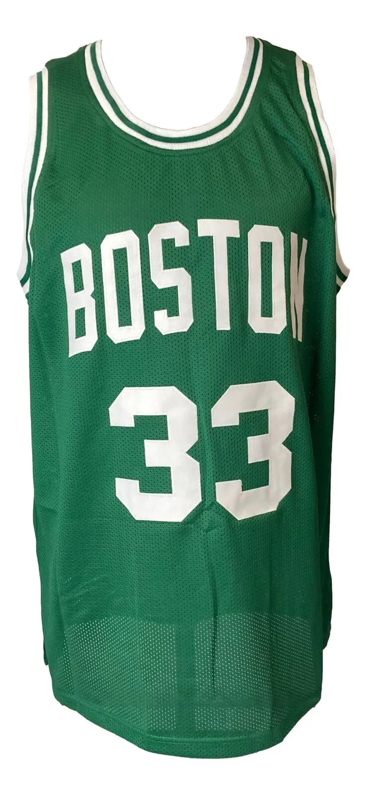Larry Bird Signed Custom Green Pro-Style Basketball Jersey 2 Bird JSA ITP