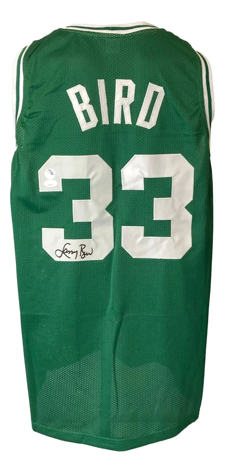 Larry Bird Signed Custom Green Pro-Style Basketball Jersey 2 Bird JSA ITP