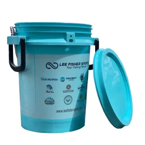 Lee Fisher Sports Bucket - 5 Gallon iSmart Bucket With Rope Handle and Logo Printed