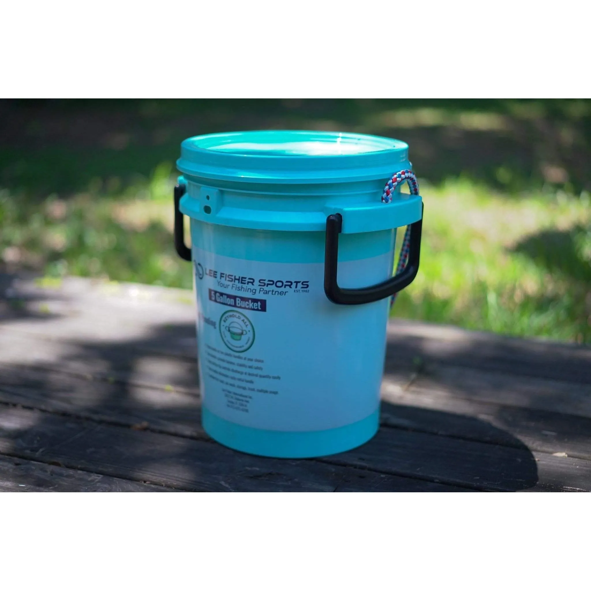 Lee Fisher Sports Bucket - 5 Gallon iSmart Bucket With Rope Handle and Logo Printed