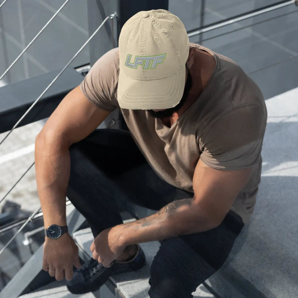 LFTF "Mint/Grey"Distressed Dad Hat
