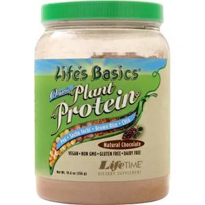 Lifetime Life's Basics - Organic Plant Protein Natural Chocolate 19.6 oz