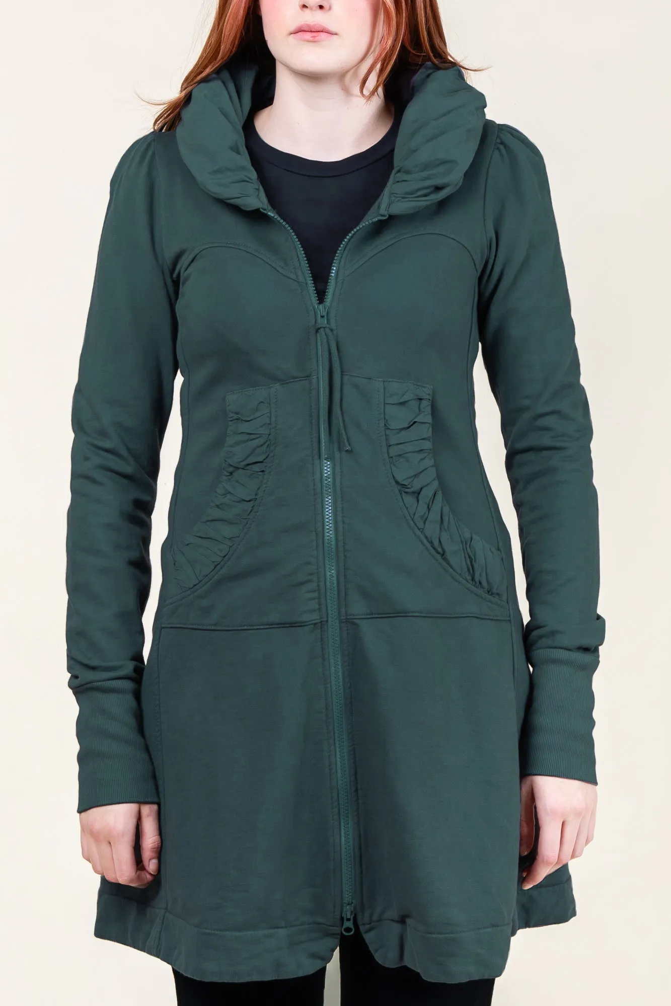 Long Cloak Hoodie in Drab