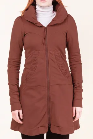 Long Cloak Hoodie in Redwood