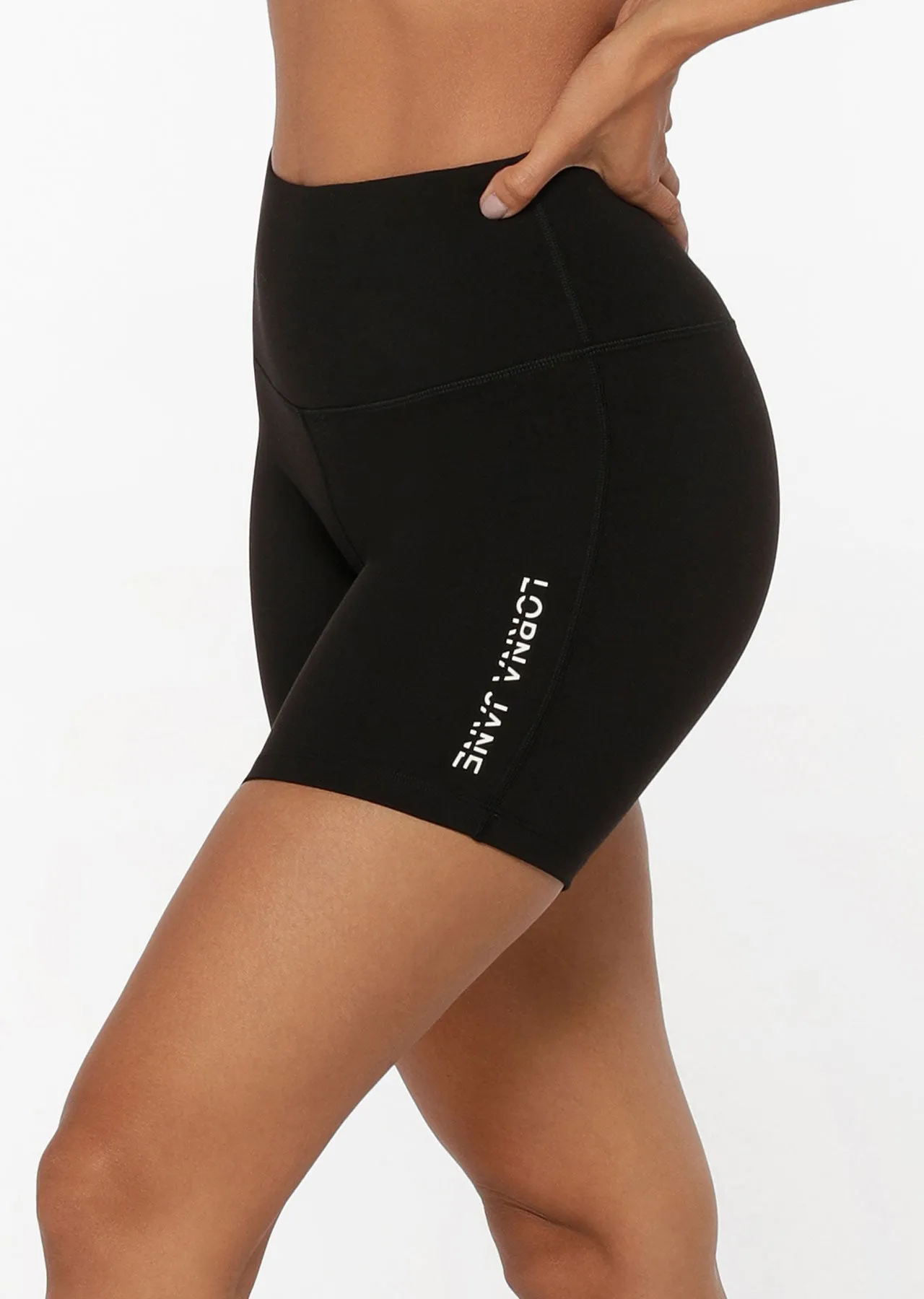 Lorna Jane Lotus No Chafe 16cm Bike Short - Black