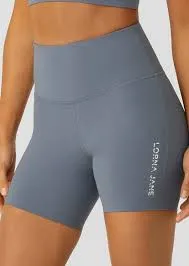 Lorna Jane Lotus No Chafe 16cm Bike Shorts - Powder Grey