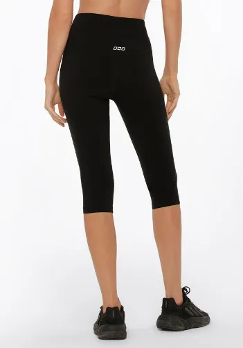 Lorna Jane Lotus No Chafe 3/4 Leggings - Black