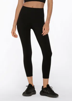 Lorna Jane Lotus No Chafe Ankle Biter Leggings - Black