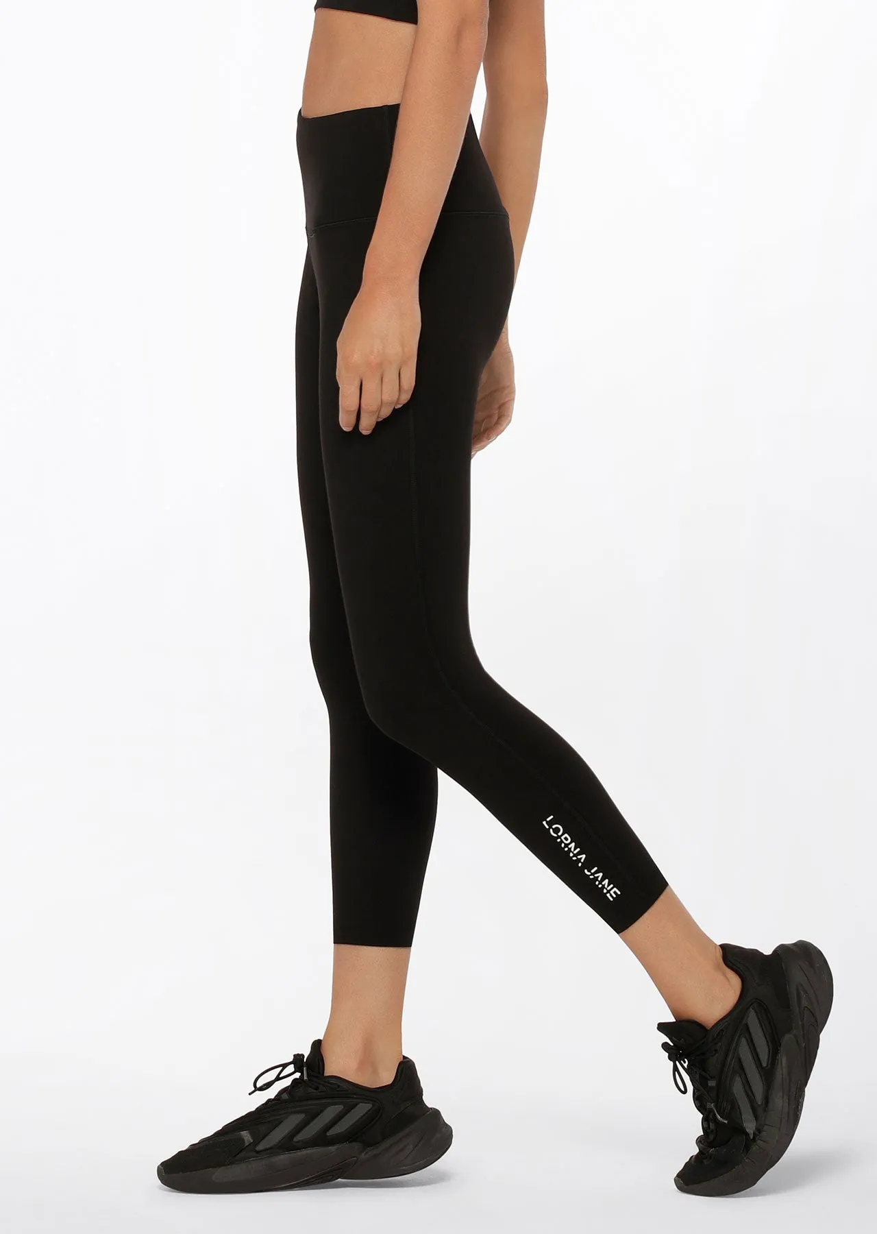 Lorna Jane Lotus No Chafe Ankle Biter Leggings - Black