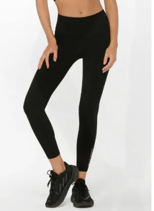 Lorna Jane Lotus No Chafe Full Length Leggings - Black