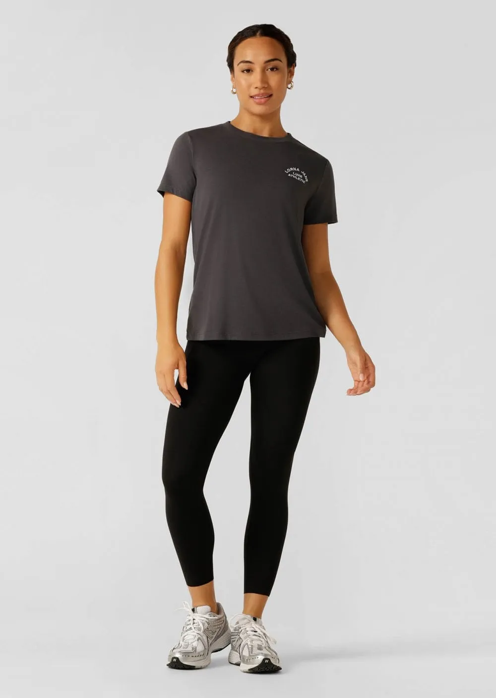 Lorna Jane Lotus T-Shirt - Titanium