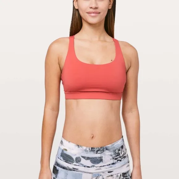lululemon Energy Bra in Poppy Coral